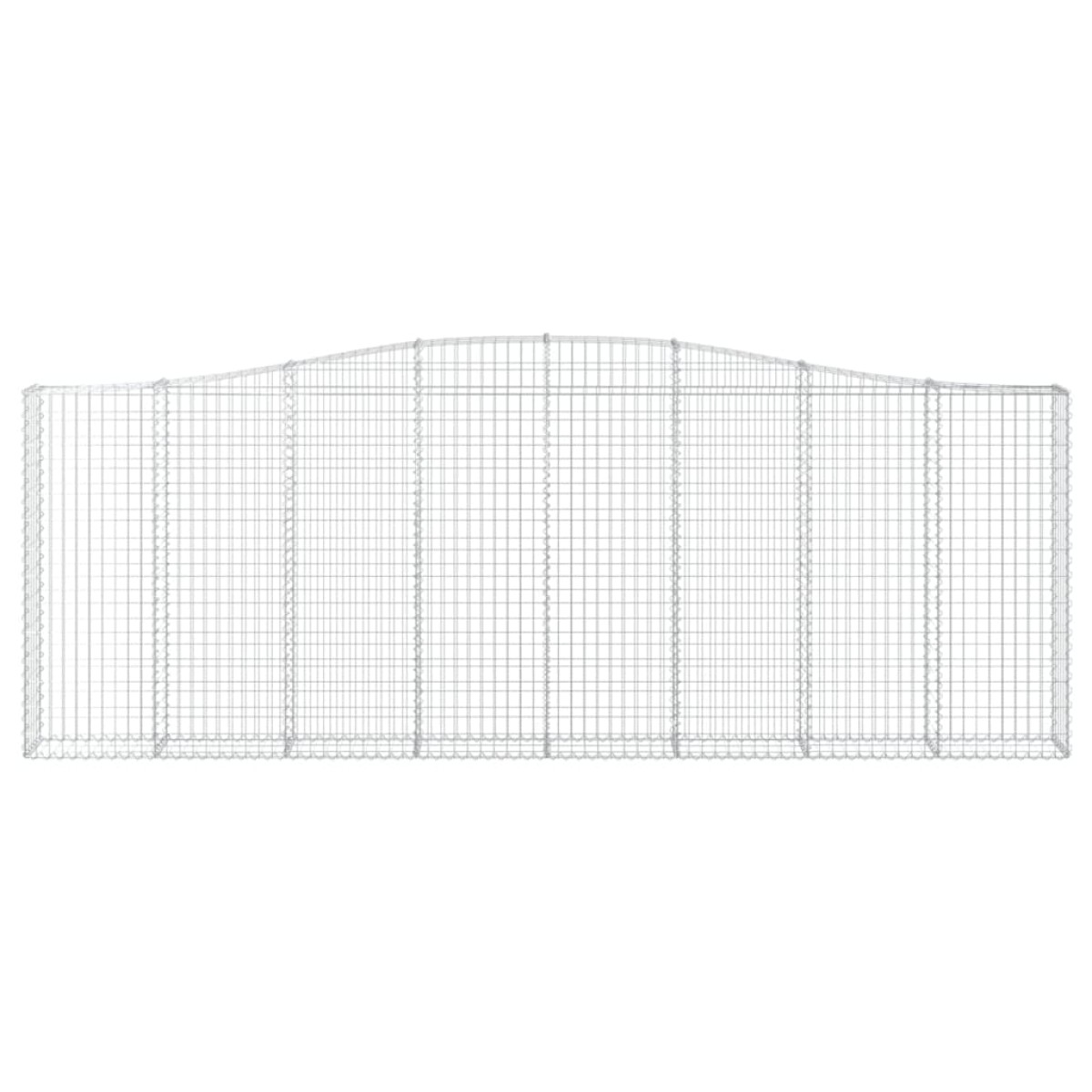 vidaXL Συρματοκιβώτια Τοξωτά 7 τεμ. 400x30x140/160 εκ. Γαλβαν. Ατσάλι