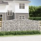vidaXL Συρματοκιβώτια Τοξωτά 7 τεμ. 400x30x140/160 εκ. Γαλβαν. Ατσάλι