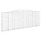 vidaXL Συρματοκιβώτια Τοξωτά 8 τεμ. 400x30x140/160 εκ. Γαλβαν. Ατσάλι