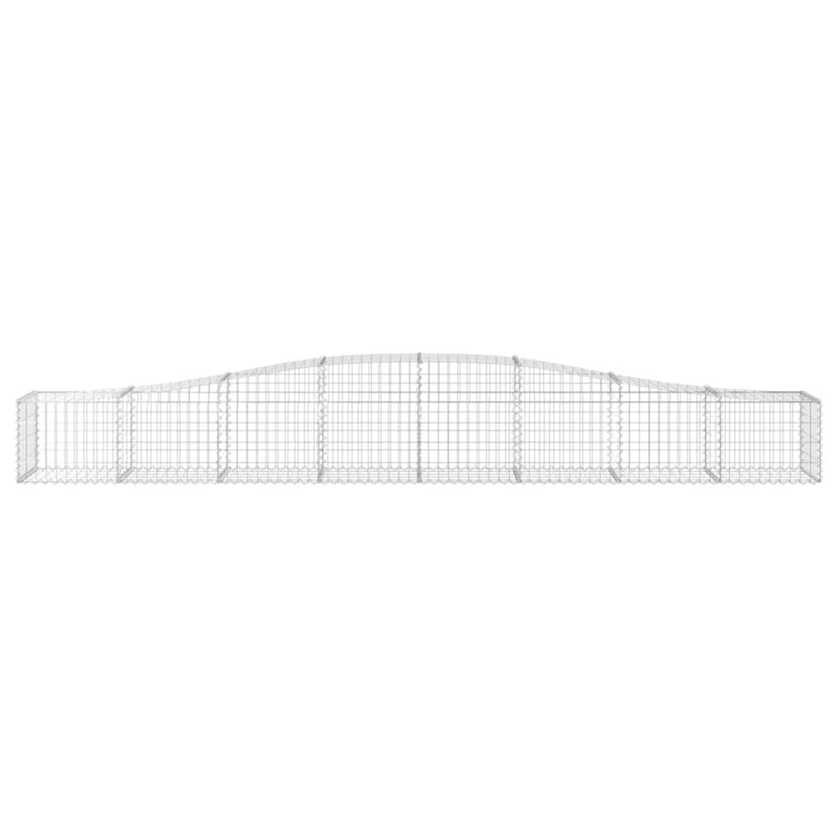 vidaXL Συρματοκιβώτια Τοξωτά 3 τεμ. 400x50x40/60 εκ. Γαλβαν. Ατσάλι