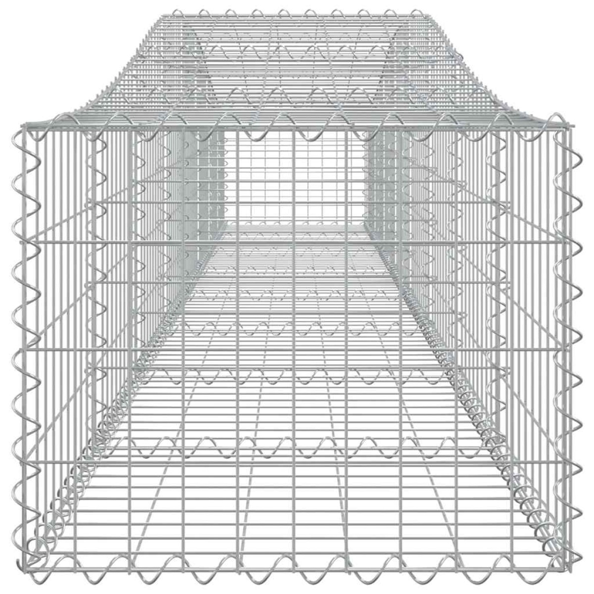vidaXL Συρματοκιβώτια Τοξωτά 3 τεμ. 400x50x40/60 εκ. Γαλβαν. Ατσάλι