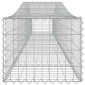 vidaXL Συρματοκιβώτια Τοξωτά 4 τεμ. 400x50x40/60 εκ. Γαλβαν. Ατσάλι