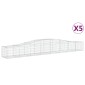 vidaXL Συρματοκιβώτια Τοξωτά 5 τεμ. 400x50x40/60 εκ. Γαλβαν. Ατσάλι