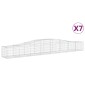vidaXL Συρματοκιβώτια Τοξωτά 7 τεμ. 400x50x40/60 εκ. Γαλβαν. Ατσάλι