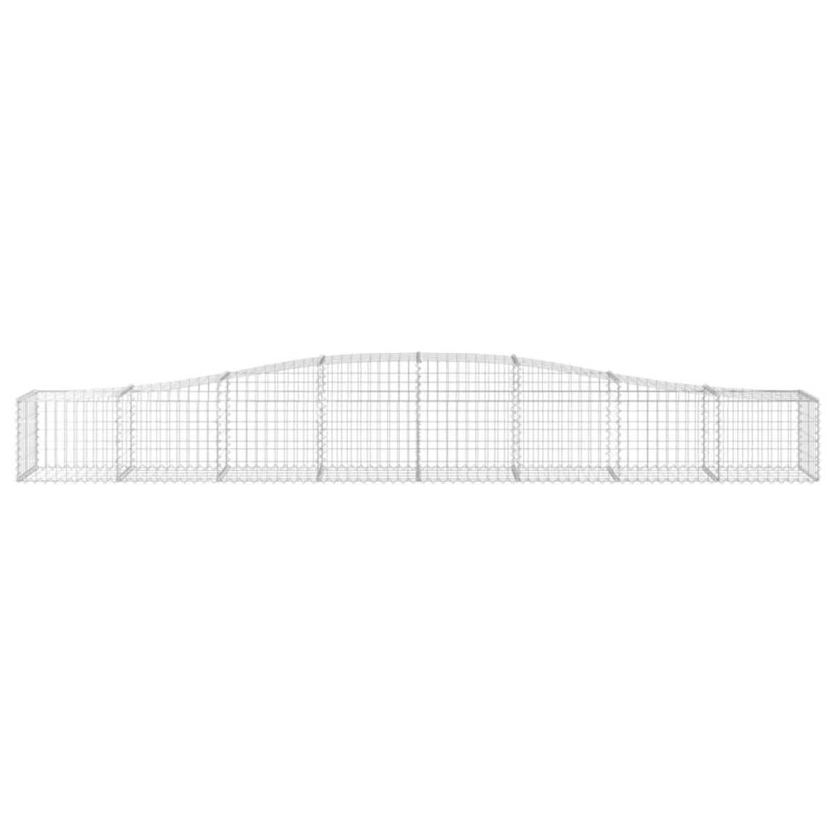 vidaXL Συρματοκιβώτια Τοξωτά 7 τεμ. 400x50x40/60 εκ. Γαλβαν. Ατσάλι
