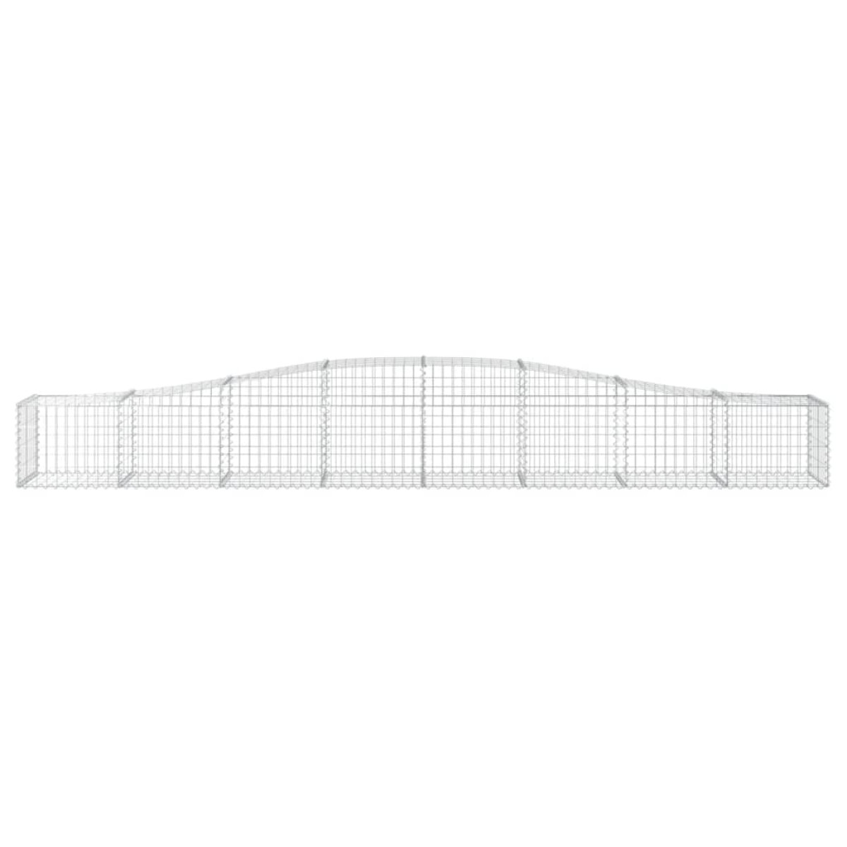 vidaXL Συρματοκιβώτια Τοξωτά 8 τεμ. 400x50x40/60 εκ. Γαλβαν. Ατσάλι