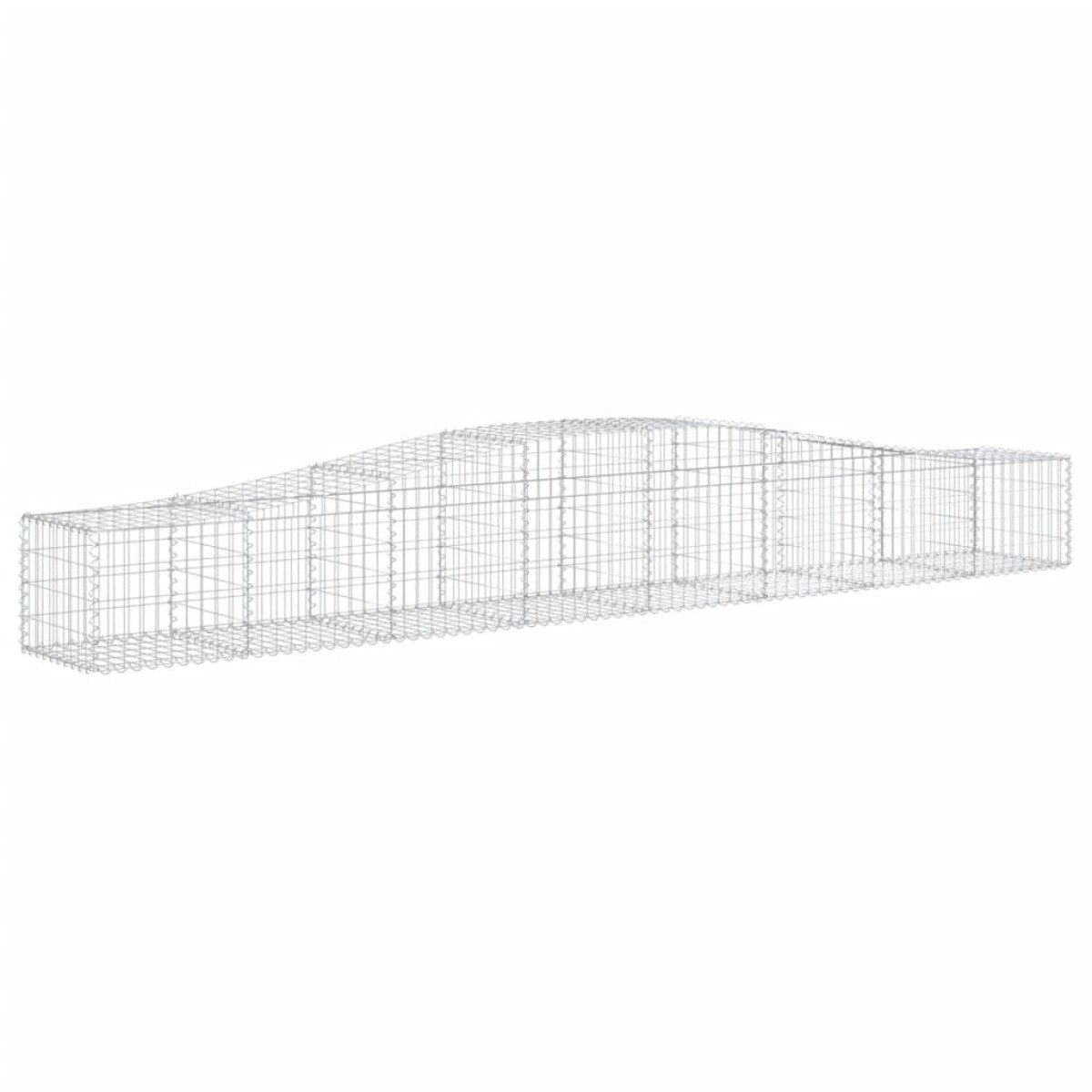 vidaXL Συρματοκιβώτια Τοξωτά 9 τεμ. 400x50x40/60 εκ. Γαλβαν. Ατσάλι