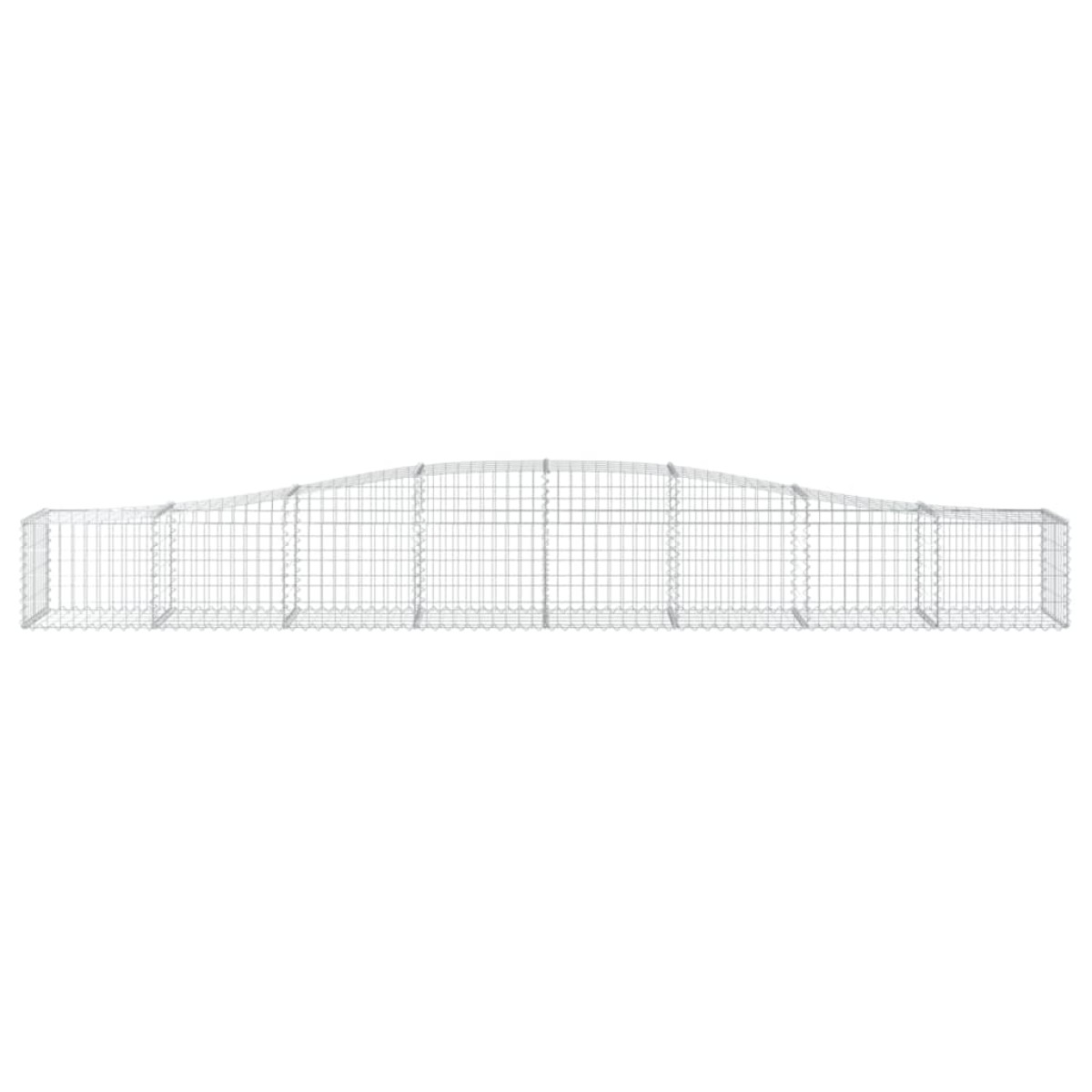 vidaXL Συρματοκιβώτια Τοξωτά 25 τεμ. 400x50x40/60 εκ. Γαλβαν. Ατσάλι
