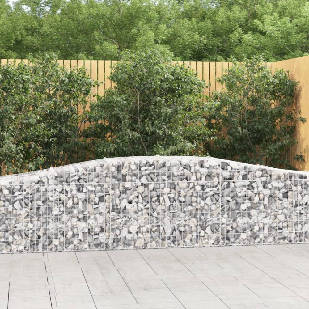 vidaXL Συρματοκιβώτια Τοξωτά 3 τεμ. 400x50x60/80 εκ. Γαλβαν. Ατσάλι