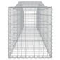 vidaXL Συρματοκιβώτια Τοξωτά 3 τεμ. 400x50x60/80 εκ. Γαλβαν. Ατσάλι