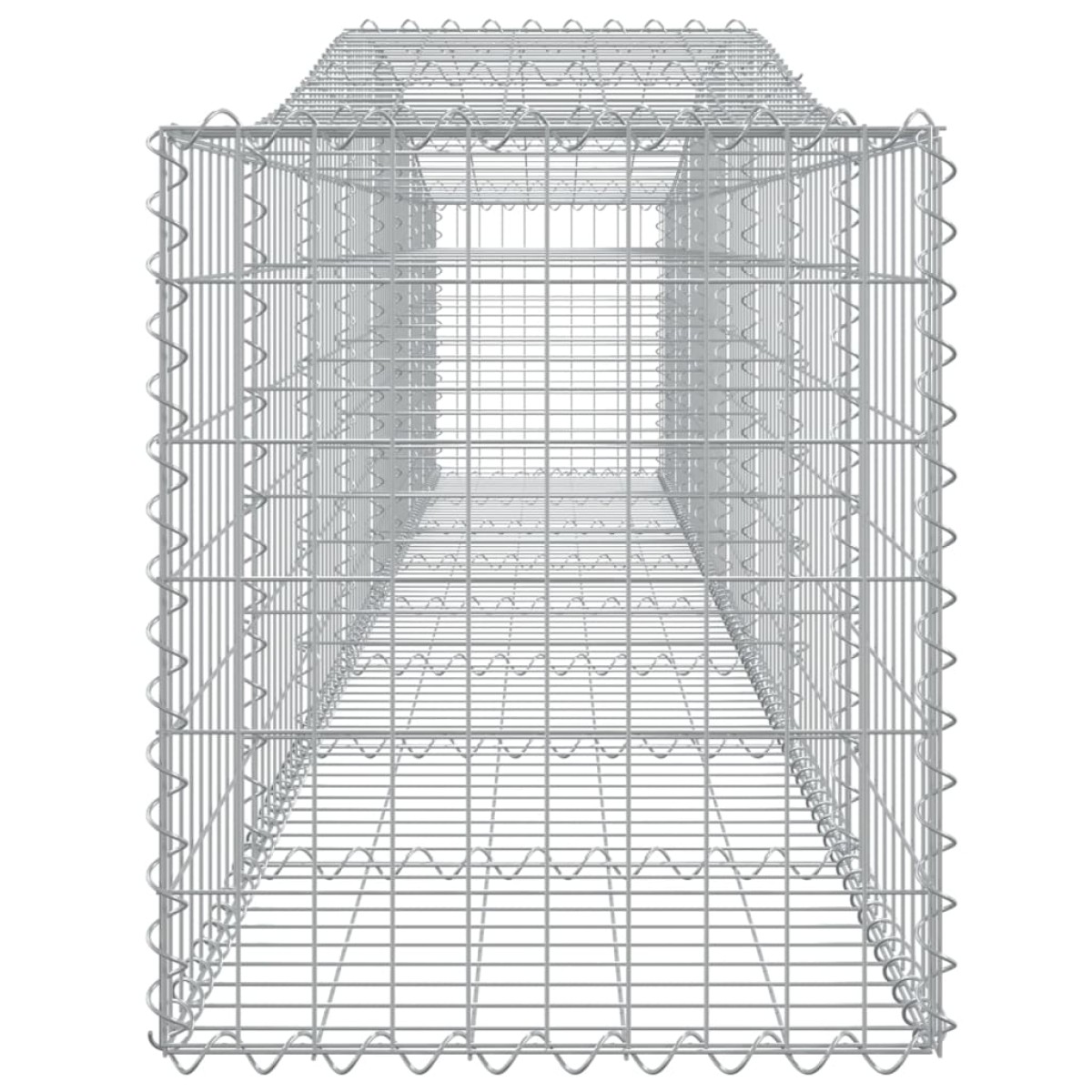 vidaXL Συρματοκιβώτια Τοξωτά 4 τεμ. 400x50x60/80 εκ. Γαλβαν. Ατσάλι