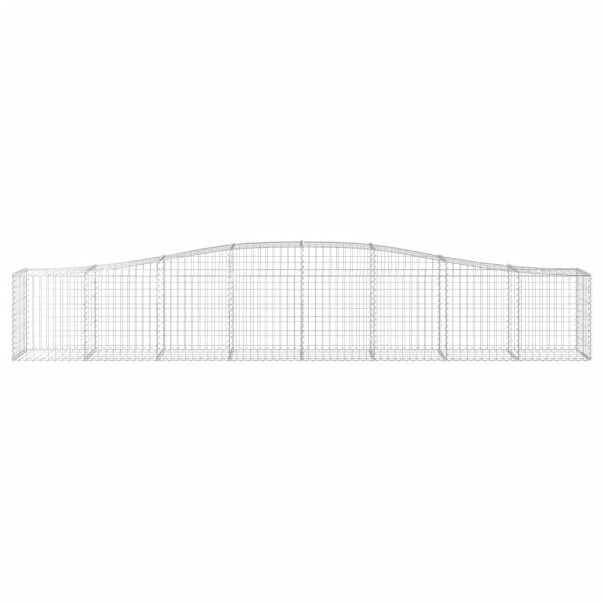 vidaXL Συρματοκιβώτια Τοξωτά 5 τεμ. 400x50x60/80 εκ. Γαλβαν. Ατσάλι