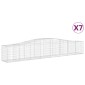 vidaXL Συρματοκιβώτια Τοξωτά 7 τεμ. 400x50x60/80 εκ. Γαλβαν. Ατσάλι