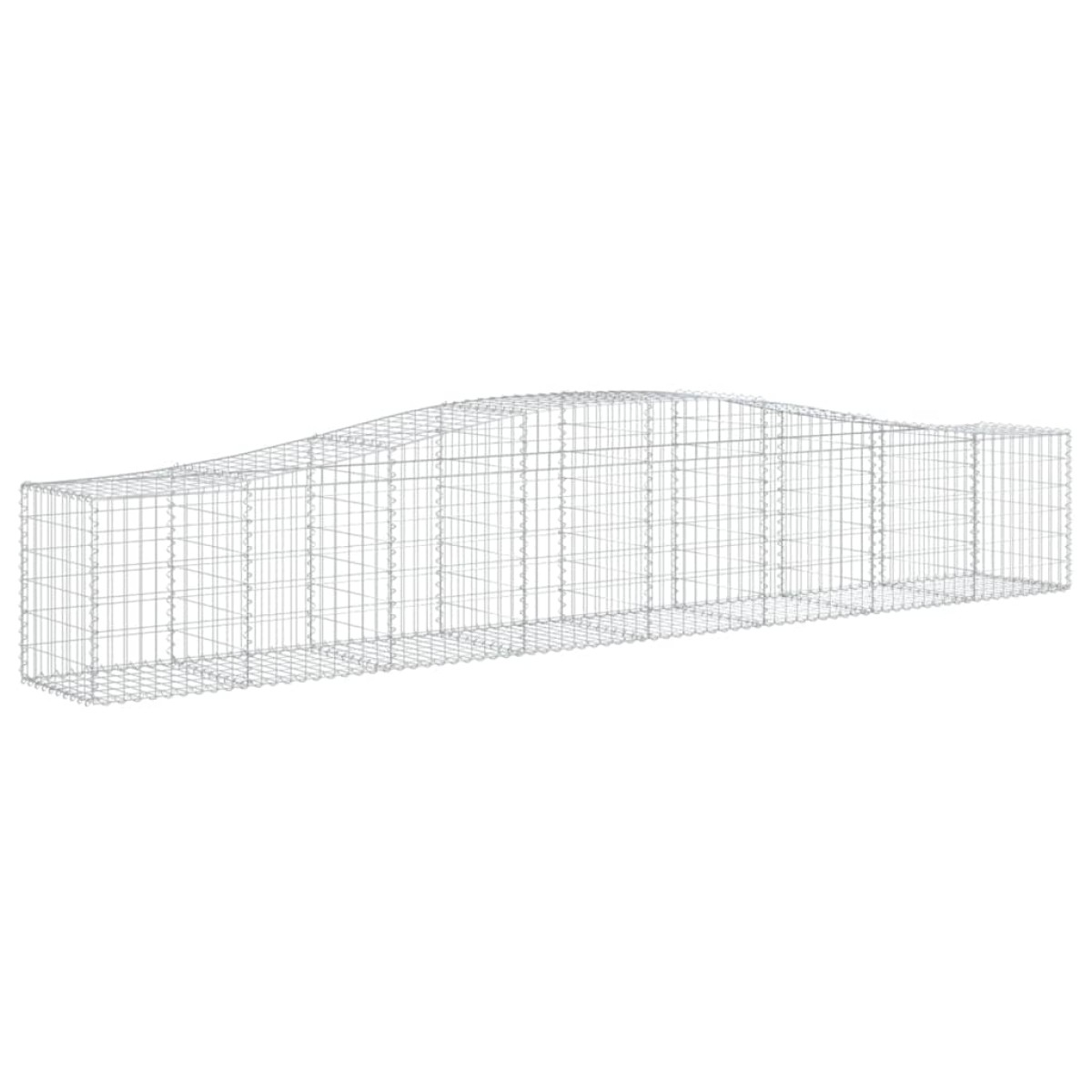 vidaXL Συρματοκιβώτια Τοξωτά 9 τεμ. 400x50x60/80 εκ. Γαλβαν. Ατσάλι