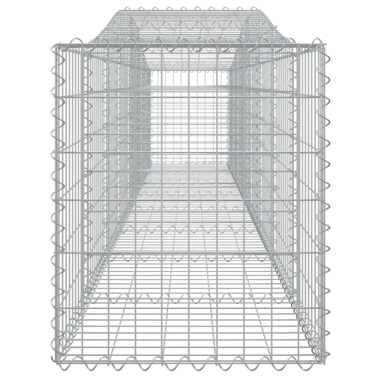 vidaXL Συρματοκιβώτια Τοξωτά 9 τεμ. 400x50x60/80 εκ. Γαλβαν. Ατσάλι