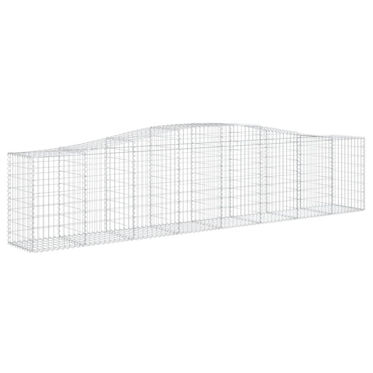 vidaXL Συρματοκιβώτια Τοξωτά 4 τεμ. 400x50x80/100 εκ. Γαλβαν. Ατσάλι