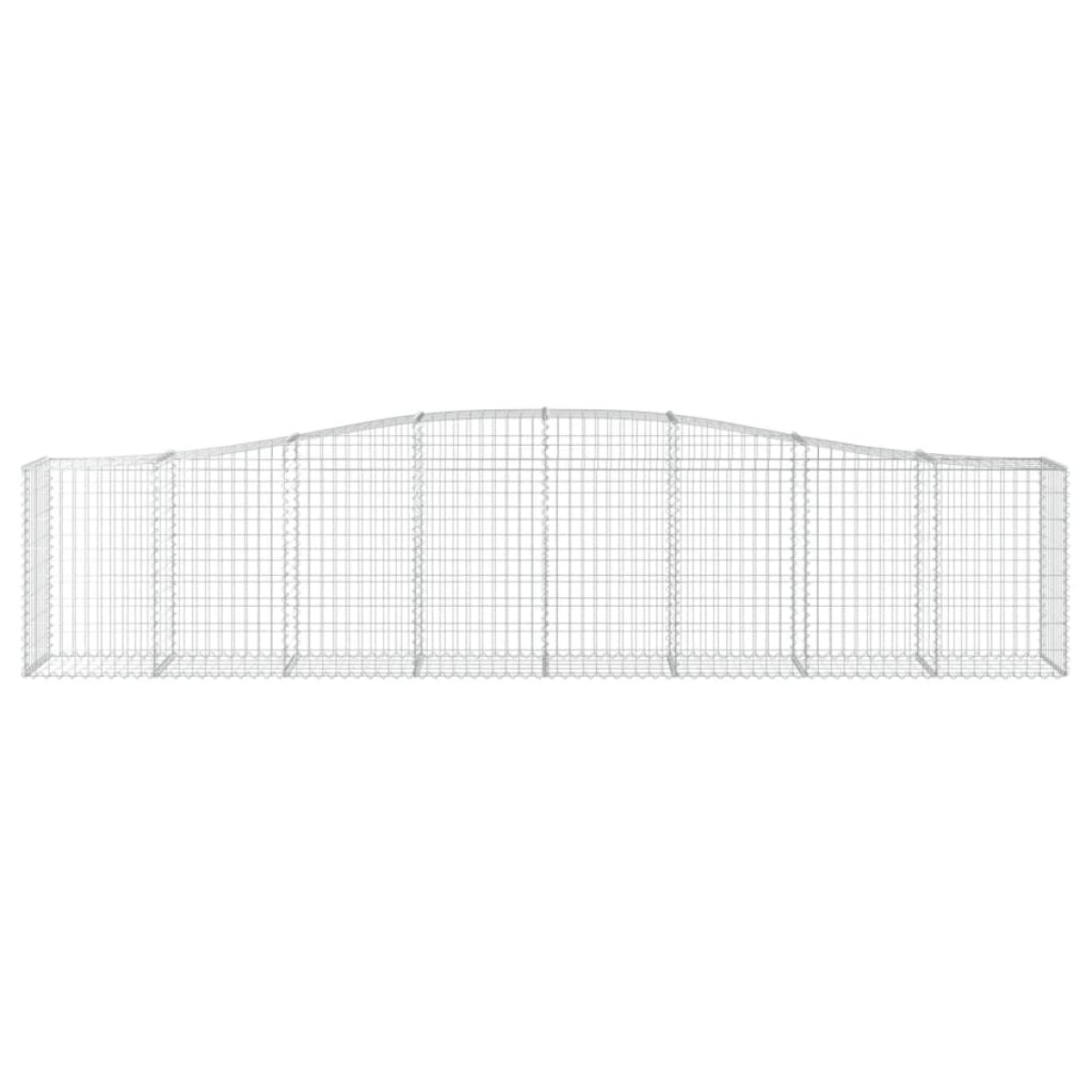 vidaXL Συρματοκιβώτια Τοξωτά 4 τεμ. 400x50x80/100 εκ. Γαλβαν. Ατσάλι