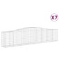 vidaXL Συρματοκιβώτια Τοξωτά 7 τεμ. 400x50x80/100 εκ. Γαλβαν. Ατσάλι
