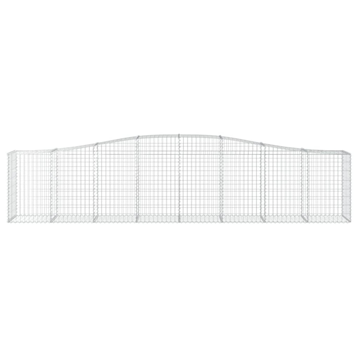 vidaXL Συρματοκιβώτια Τοξωτά 8 τεμ. 400x50x80/100 εκ. Γαλβαν. Ατσάλι
