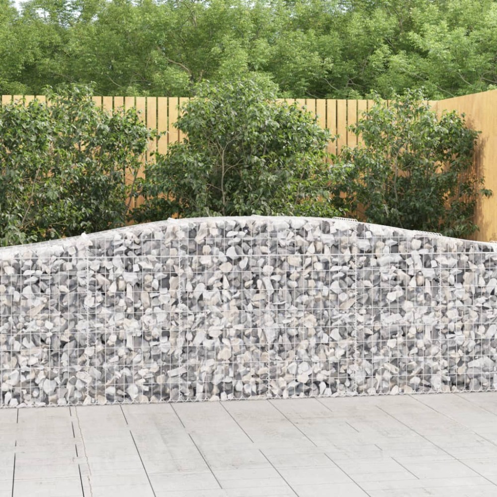 vidaXL Συρματοκιβώτια Τοξωτά 25 τεμ. 400x50x80/100 εκ. Γαλβαν. Ατσάλι