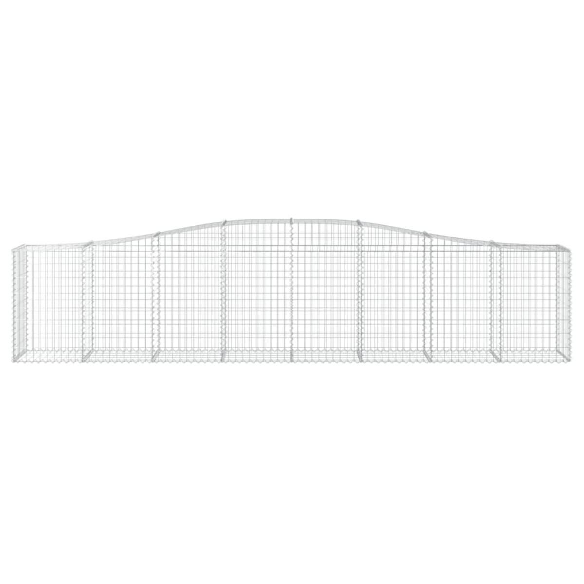 vidaXL Συρματοκιβώτια Τοξωτά 25 τεμ. 400x50x80/100 εκ. Γαλβαν. Ατσάλι