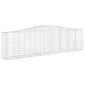 vidaXL Συρματοκιβώτια Τοξωτά 2 τεμ. 400x50x100/120 εκ. Γαλβαν. Ατσάλι