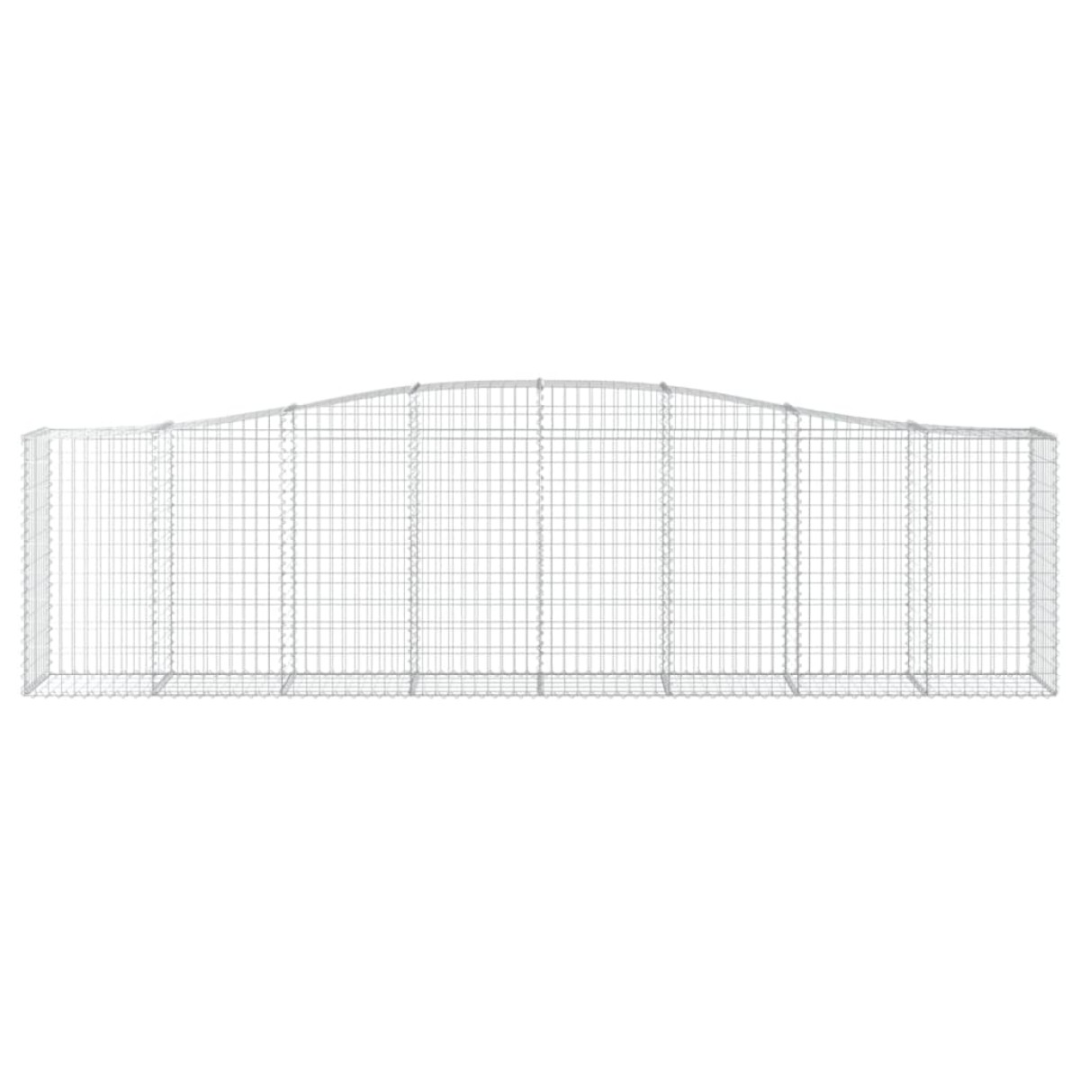 vidaXL Συρματοκιβώτια Τοξωτά 4 τεμ. 400x50x100/120 εκ. Γαλβαν. Ατσάλι
