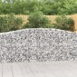 vidaXL Συρματοκιβώτια Τοξωτά 4 τεμ. 400x50x100/120 εκ. Γαλβαν. Ατσάλι
