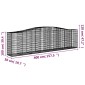 vidaXL Συρματοκιβώτια Τοξωτά 7 τεμ. 400x50x100/120 εκ. Γαλβαν. Ατσάλι