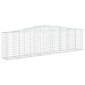 vidaXL Συρματοκιβώτια Τοξωτά 8 τεμ. 400x50x100/120 εκ. Γαλβαν. Ατσάλι
