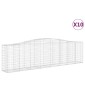 vidaXL Συρματοκιβώτια Τοξωτά 10 τεμ. 400x50x100/120 εκ. Γαλβαν. Ατσάλι