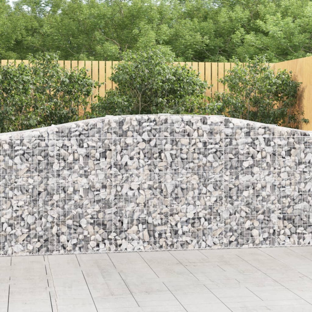 vidaXL Συρματοκιβώτια Τοξωτά 15 τεμ. 400x50x100/120 εκ. Γαλβαν. Ατσάλι