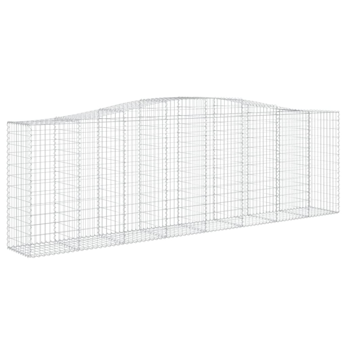 vidaXL Συρματοκιβώτια Τοξωτά 4 τεμ. 400x50x120/140 εκ. Γαλβαν. Ατσάλι