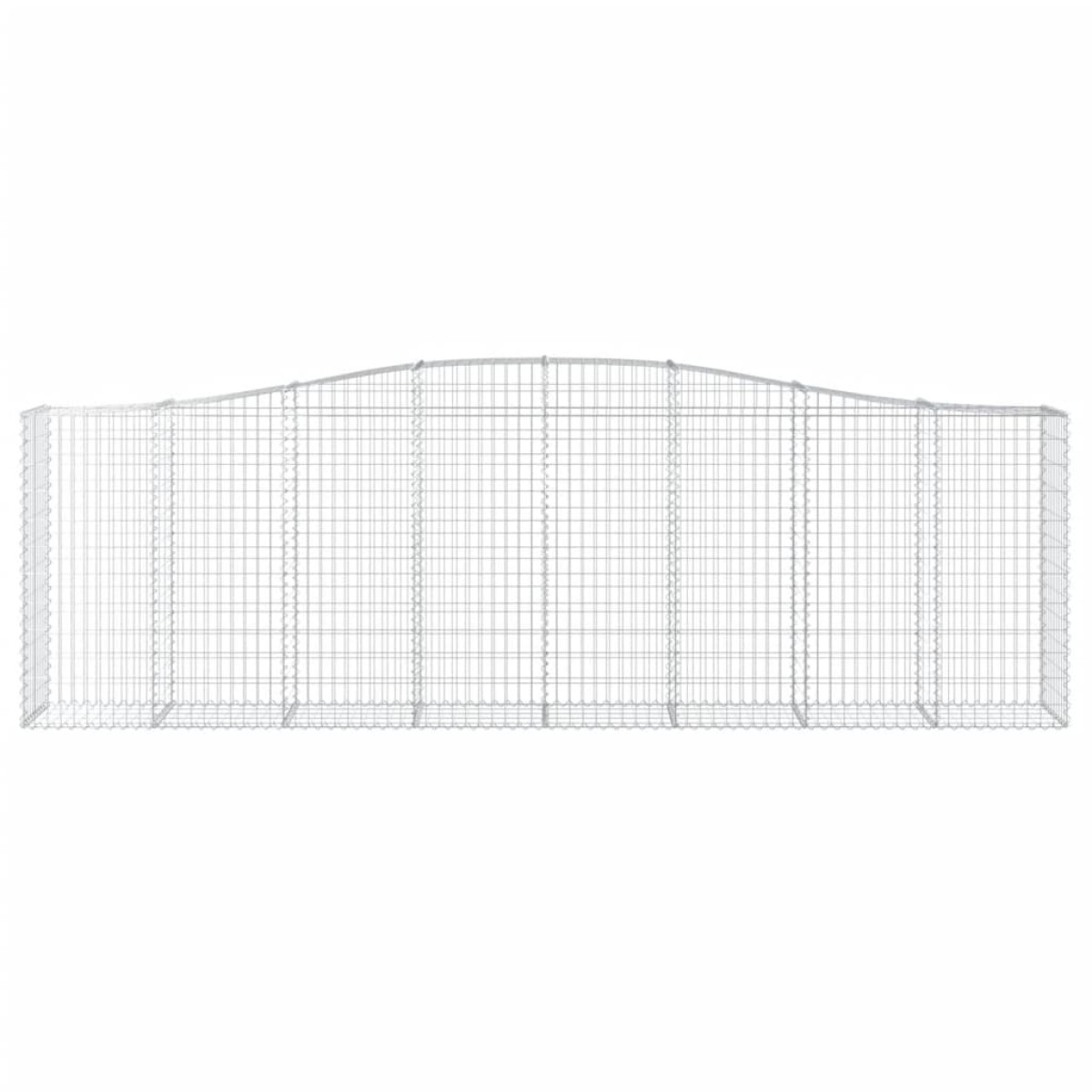 vidaXL Συρματοκιβώτια Τοξωτά 5 τεμ. 400x50x120/140 εκ. Γαλβαν. Ατσάλι