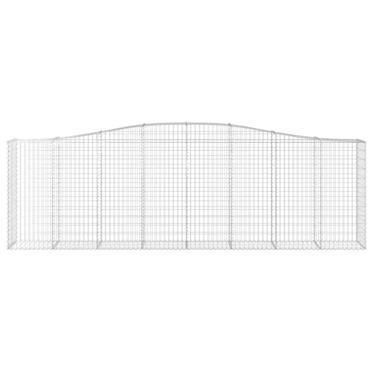 vidaXL Συρματοκιβώτια Τοξωτά 8 τεμ. 400x50x120/140 εκ. Γαλβαν. Ατσάλι