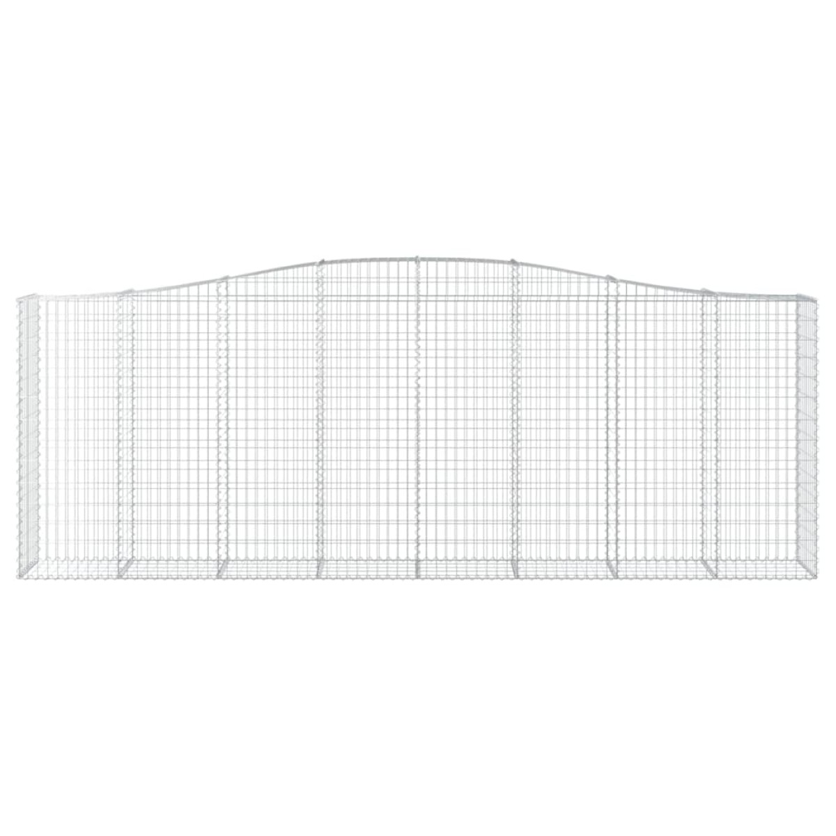 vidaXL Συρματοκιβώτια Τοξωτά 3 τεμ. 400x50x140/160 εκ. Γαλβαν. Ατσάλι