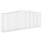 vidaXL Συρματοκιβώτια Τοξωτά 8 τεμ. 400x50x140/160 εκ. Γαλβαν. Ατσάλι
