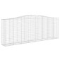 vidaXL Συρματοκιβώτια Τοξωτά 9 τεμ. 400x50x140/160 εκ. Γαλβαν. Ατσάλι