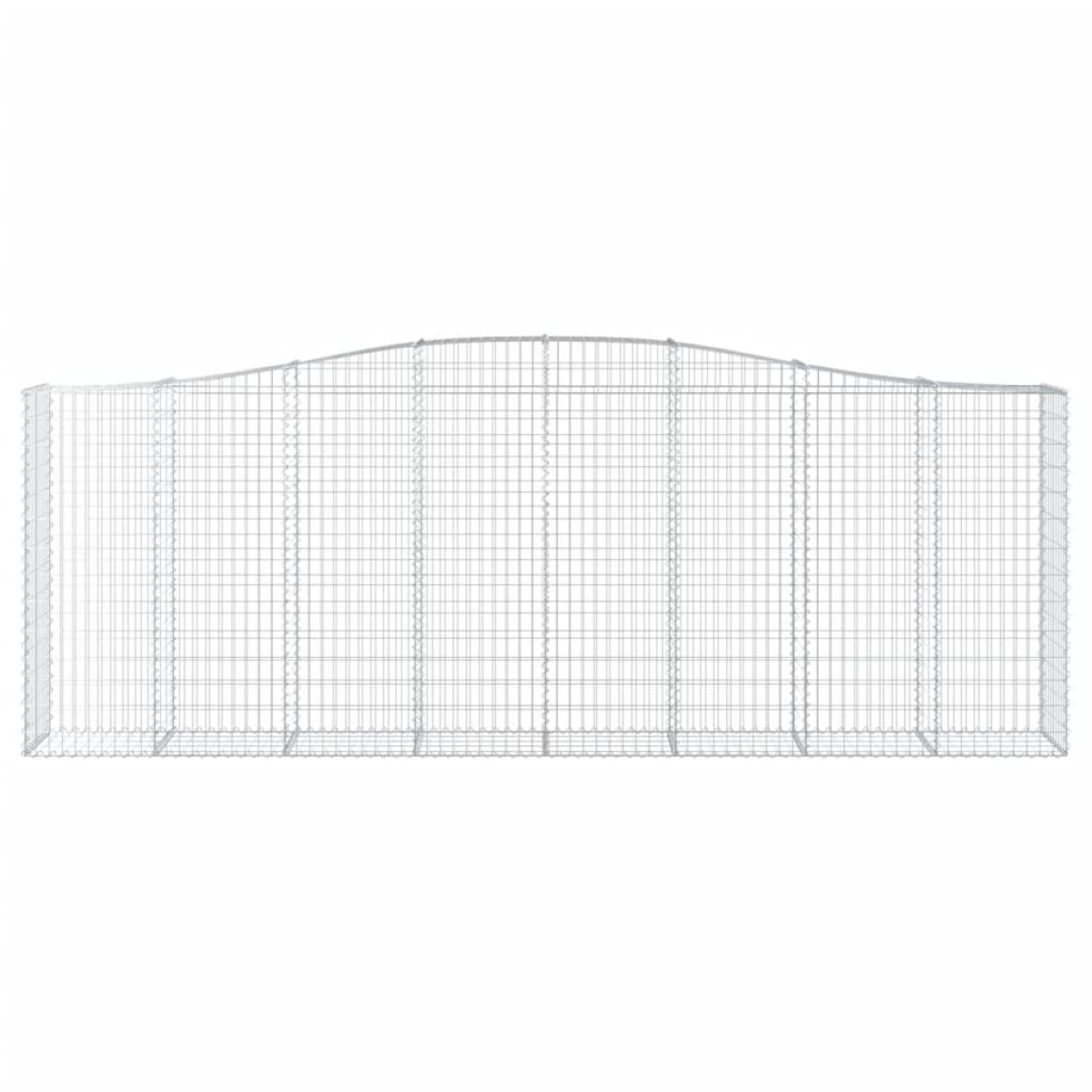 vidaXL Συρματοκιβώτια Τοξωτά 9 τεμ. 400x50x140/160 εκ. Γαλβαν. Ατσάλι