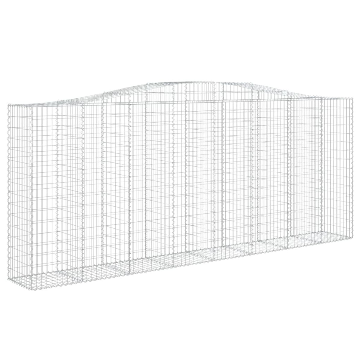 vidaXL Συρματοκιβώτια Τοξωτά 2 τεμ. 400x50x160/180 εκ. Γαλβαν. Ατσάλι