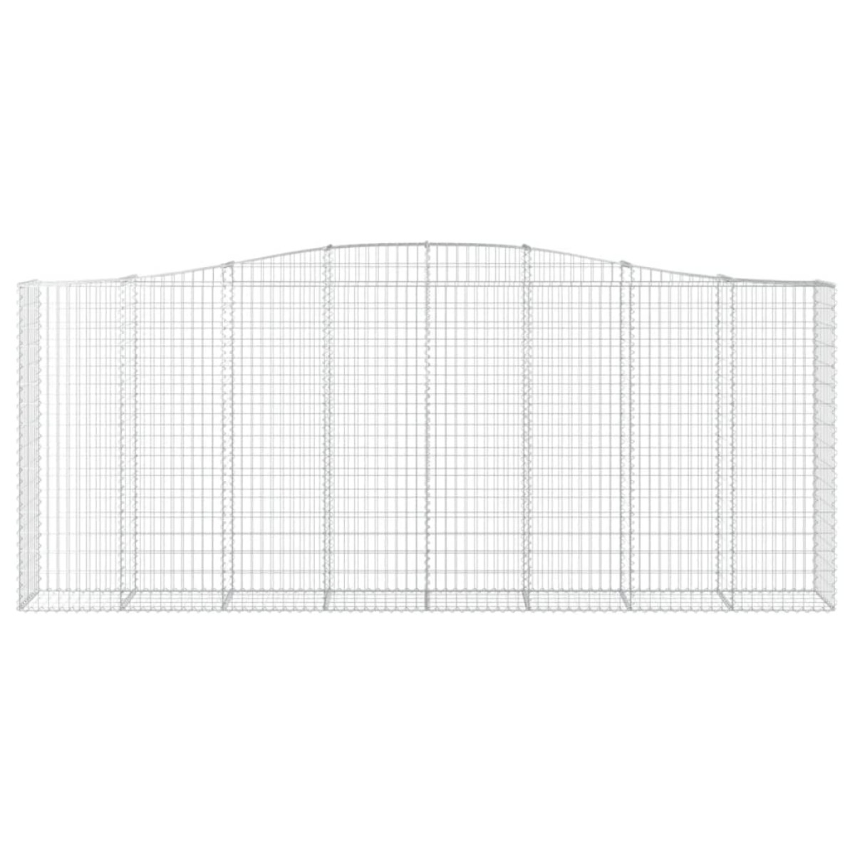 vidaXL Συρματοκιβώτια Τοξωτά 2 τεμ. 400x50x160/180 εκ. Γαλβαν. Ατσάλι