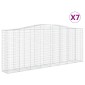vidaXL Συρματοκιβώτια Τοξωτά 7 τεμ. 400x50x160/180 εκ. Γαλβαν. Ατσάλι
