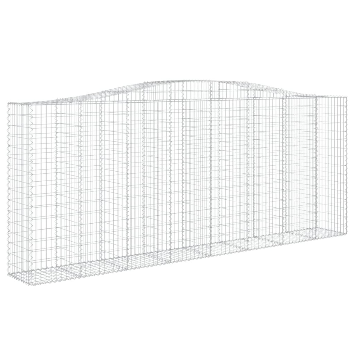vidaXL Συρματοκιβώτια Τοξωτά 7 τεμ. 400x50x160/180 εκ. Γαλβαν. Ατσάλι