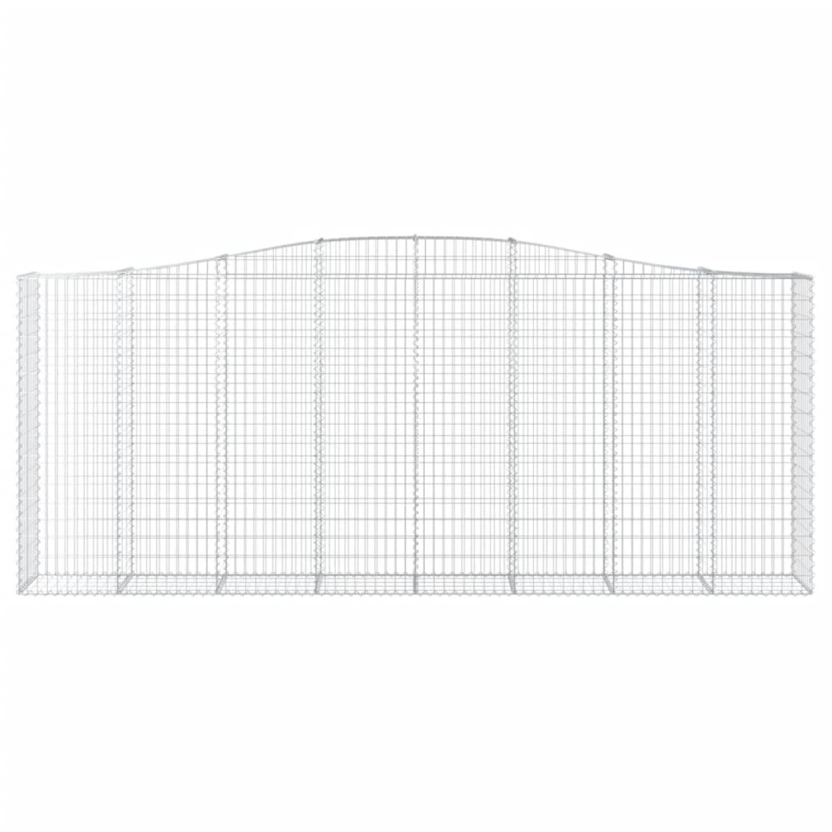 vidaXL Συρματοκιβώτια Τοξωτά 7 τεμ. 400x50x160/180 εκ. Γαλβαν. Ατσάλι