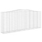 vidaXL Συρματοκιβώτια Τοξωτά 9 τεμ. 400x50x160/180 εκ. Γαλβαν. Ατσάλι