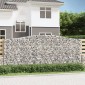 vidaXL Συρματοκιβώτια Τοξωτά 9 τεμ. 400x50x160/180 εκ. Γαλβαν. Ατσάλι