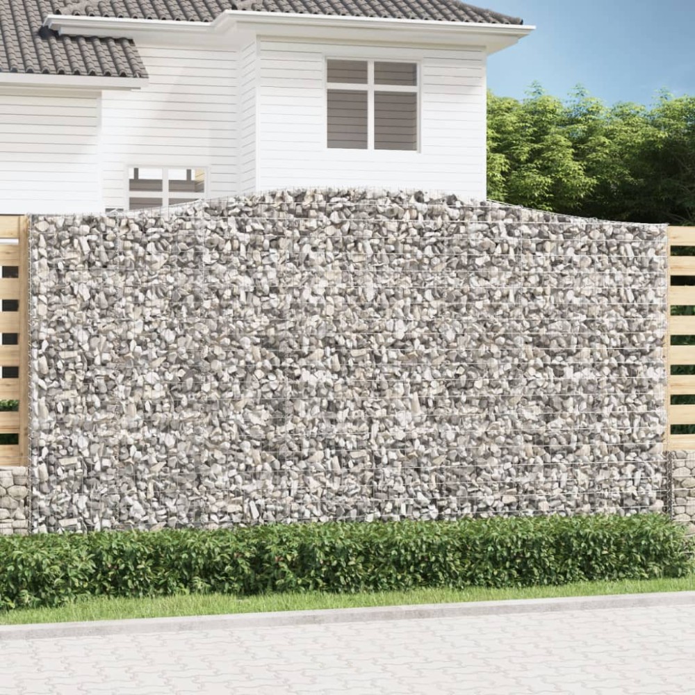 vidaXL Συρματοκιβώτια Τοξωτά 7 τεμ. 400x50x220/240 εκ. Γαλβαν. Ατσάλι