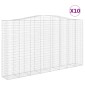 vidaXL Συρματοκιβώτια Τοξωτά 10 τεμ. 400x50x220/240 εκ. Γαλβαν. Σίδερο