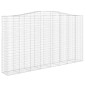 vidaXL Συρματοκιβώτια Τοξωτά 10 τεμ. 400x50x220/240 εκ. Γαλβαν. Σίδερο