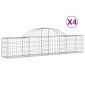 vidaXL Συρματοκιβώτια Τοξωτά 4 τεμ. 200x30x40/60 εκ. Γαλβαν. Ατσάλι